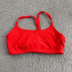 Beyond Yoga Spacedye Slim Racerback Bra in Redflower Scarlet - Size S